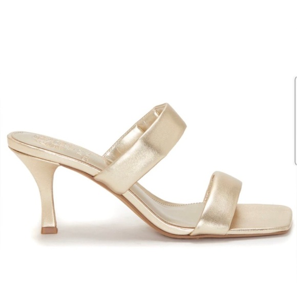 NEW! Vince Camuto Aslee Mule Gold Slip On Heels- Size 5.5📦 - Picture 3 of 7